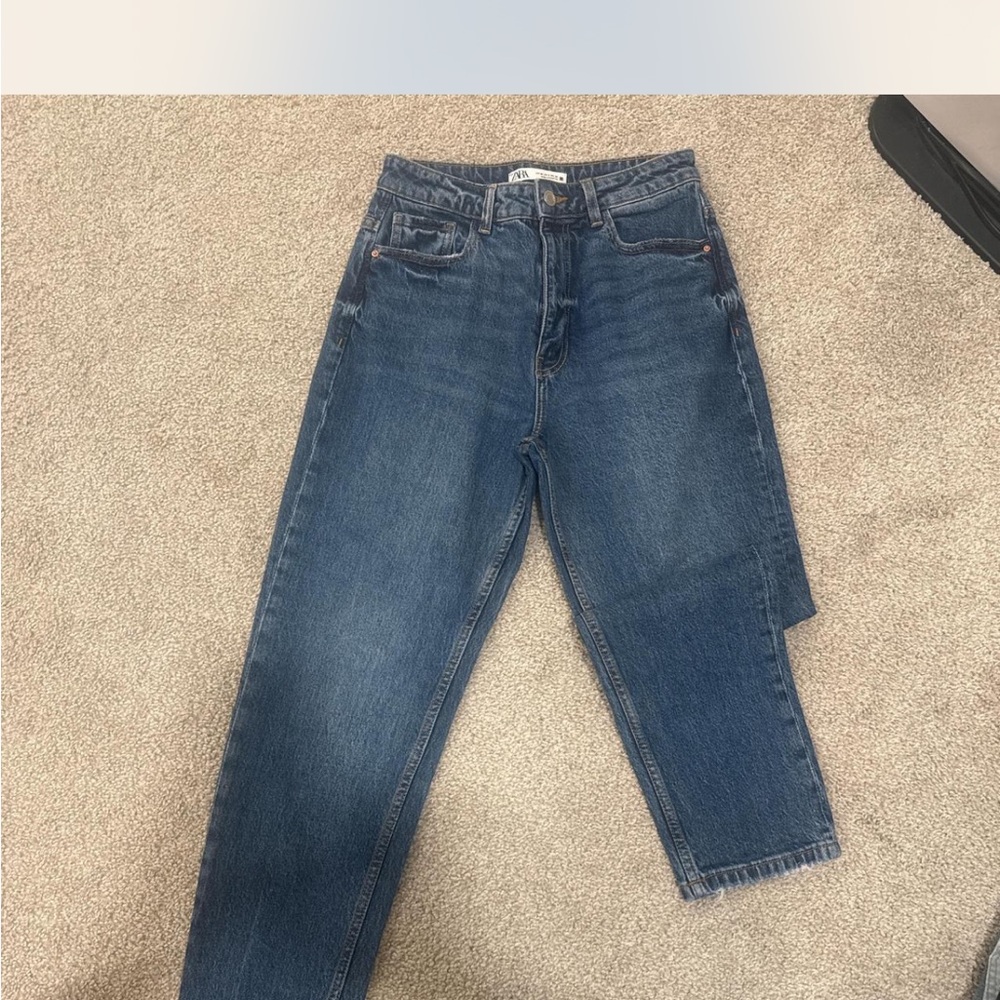Zara Women's Blue Straight Jeans